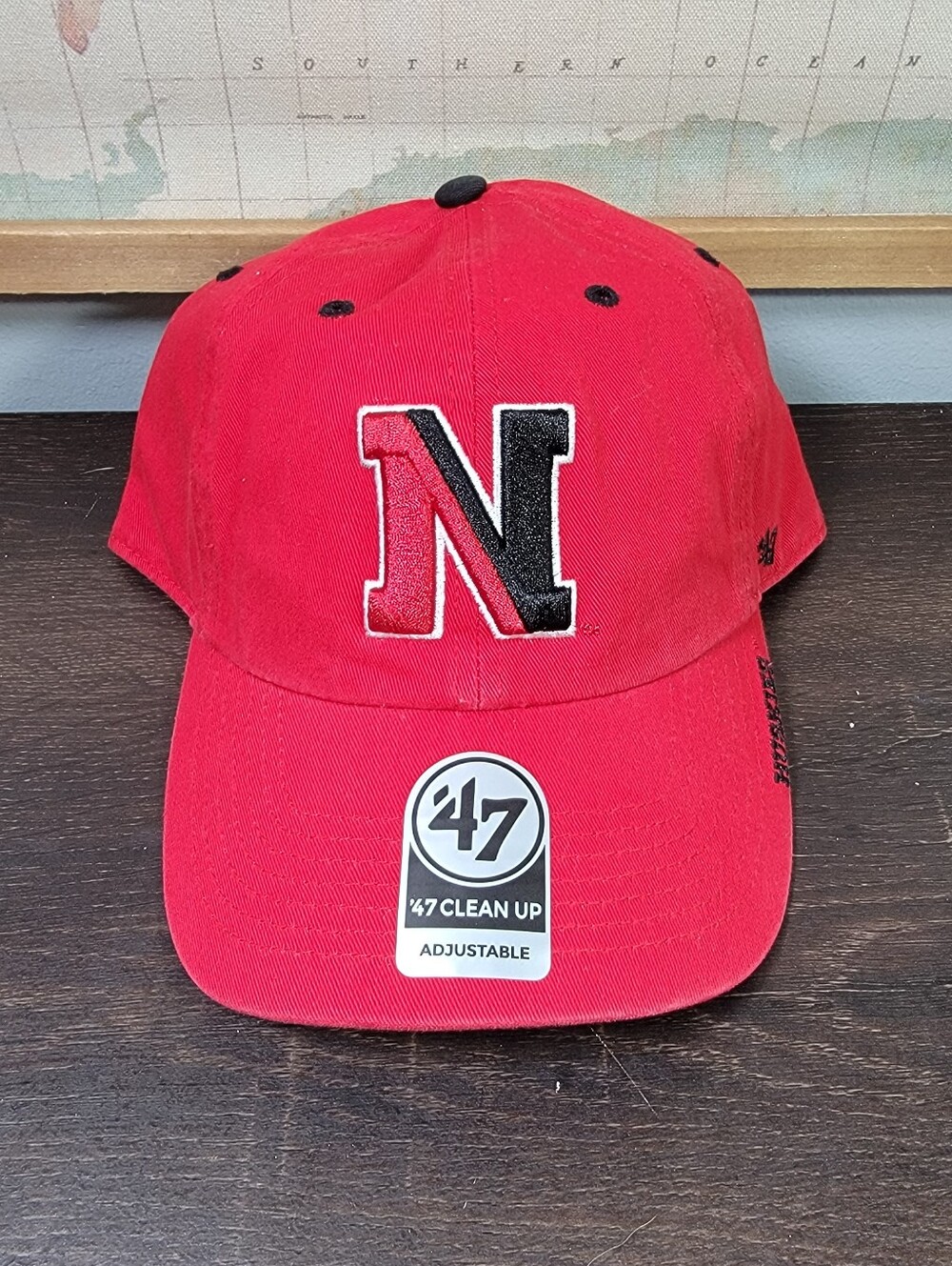 BRAND NEW Nebraska Cornhuskers 'N' Logo 47 Clean Up Adjustable Hat